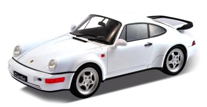 18026W Porsche 911 (964) Turbo 1993, wit, Welly