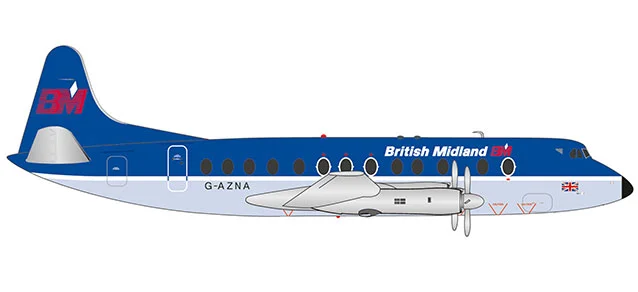559591 Vickers Viscount 800 "British Midlands", Herpa Wings