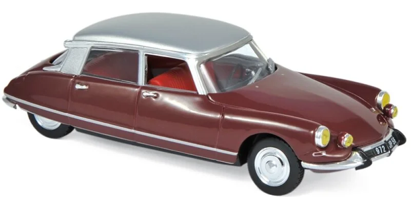 157081 Citroën DS 21 Pallas 1967, donkerrood, Norev
