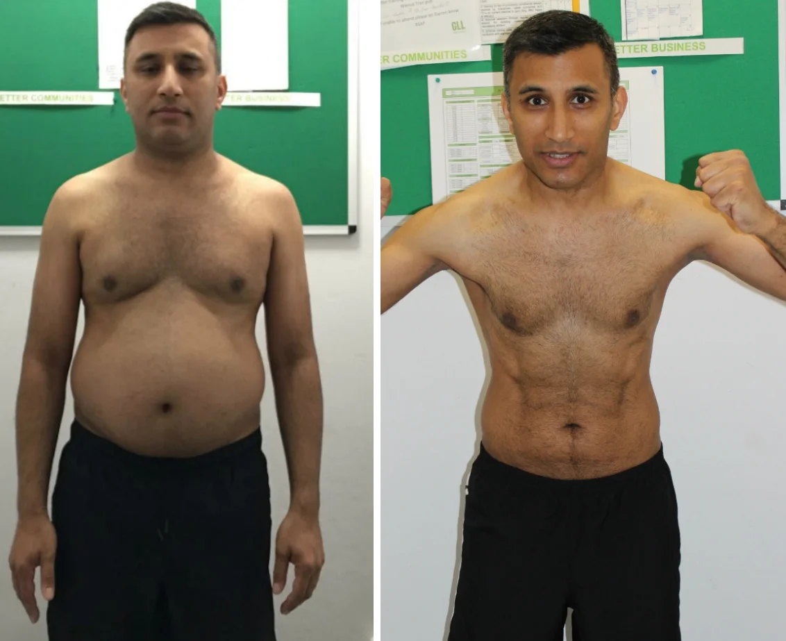 Before and after front picture