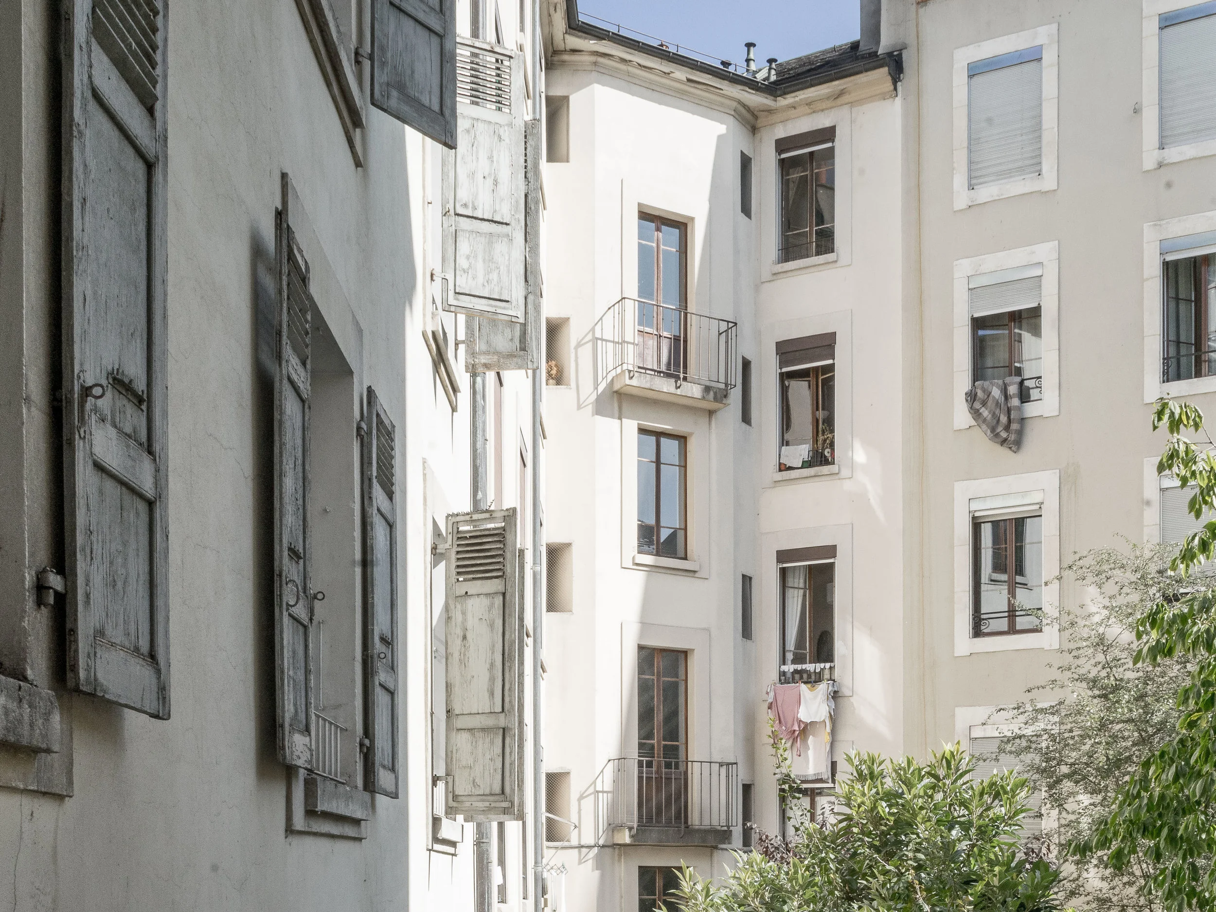 Various buildings and street views for real estate agencies, Geneva, Lausanne, Switzerland.