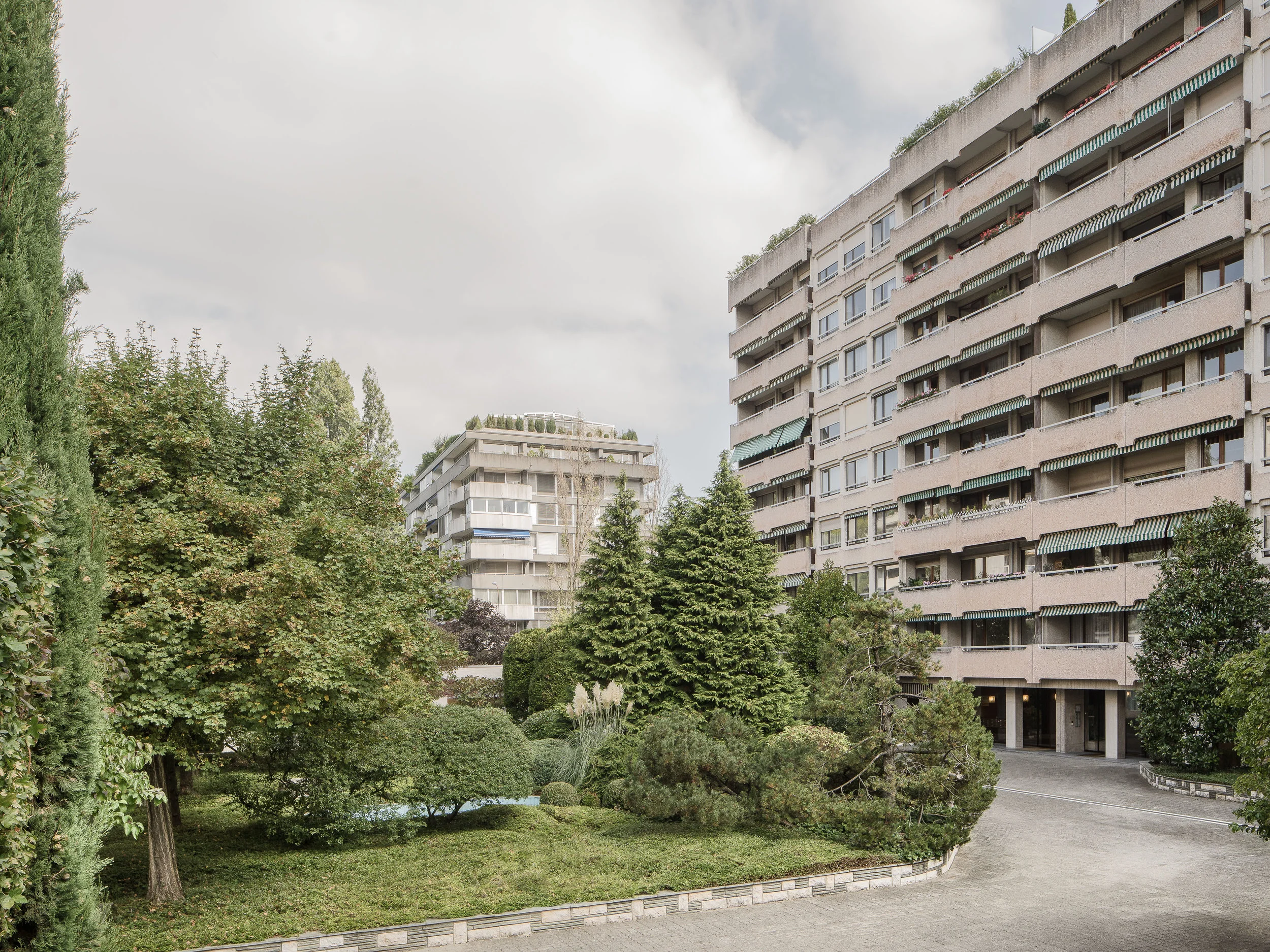 Various buildings and street views for real estate agencies, Geneva, Lausanne, Switzerland.