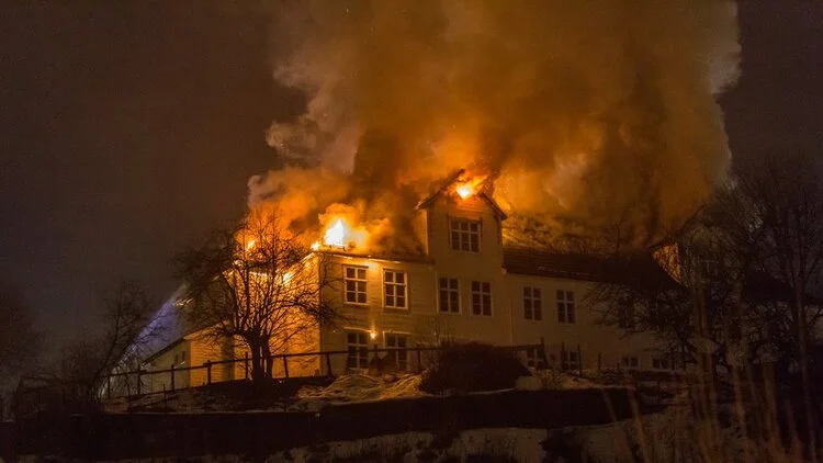 Stedjetunet, huset brann ned desember 2017. Foto: Porten.no