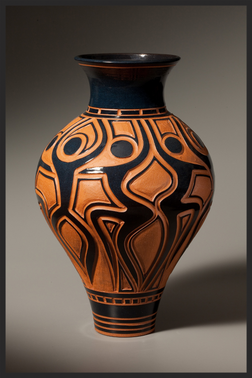 Vase with Dancers in Black