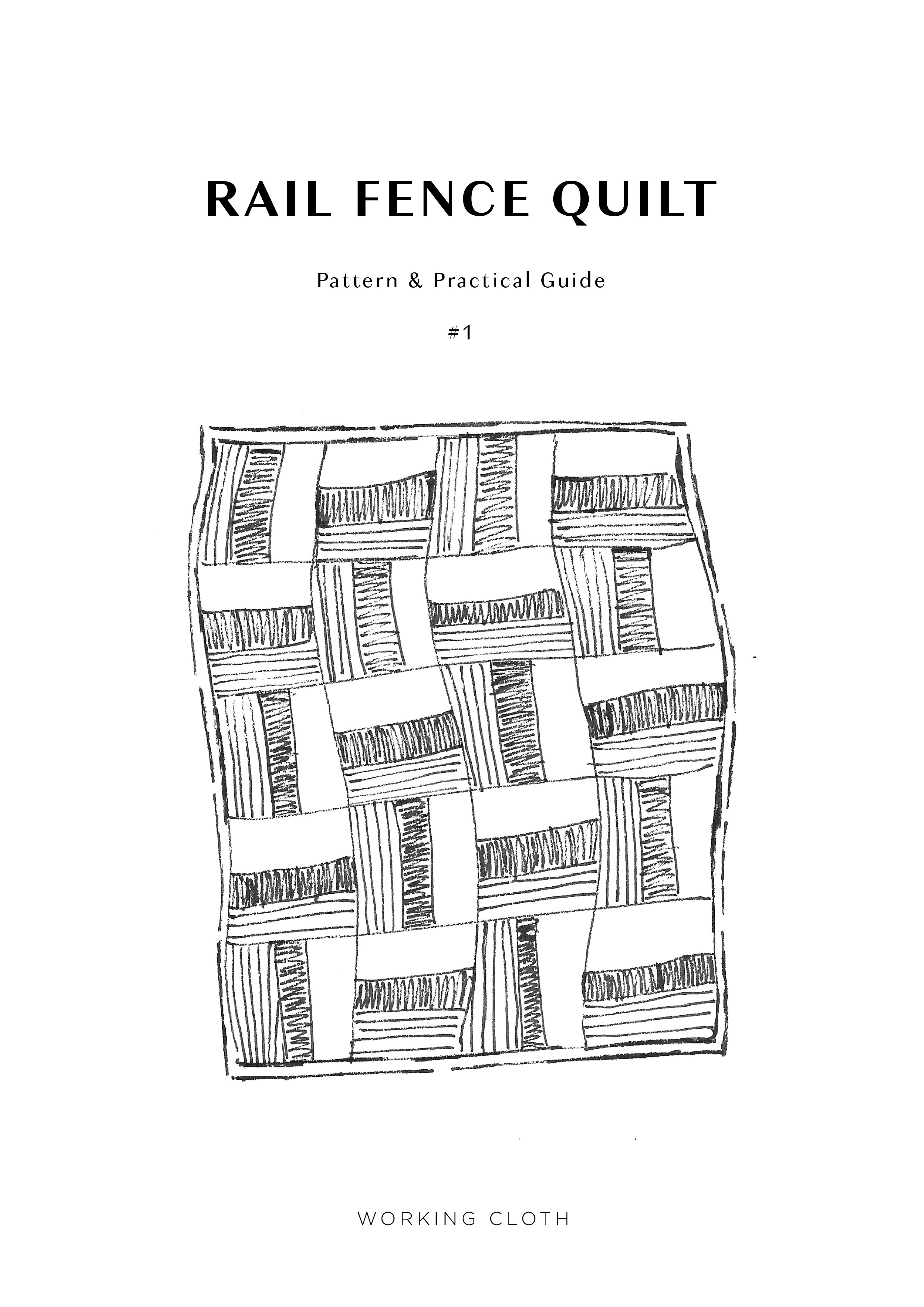 Rail Fence Quilt Pattern - Metric