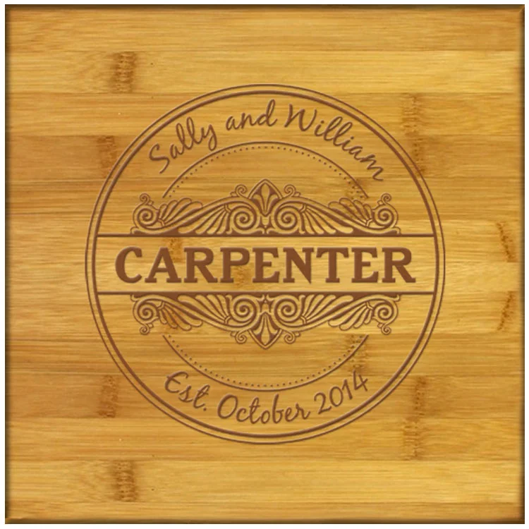 Square Bamboo Coasters with holder (Theatrical)