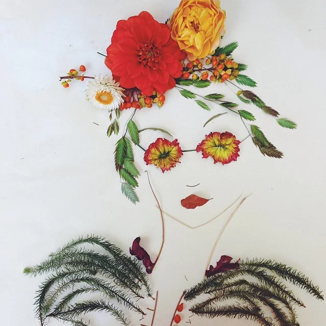 She was all anyone could talk about at fashion week. No one could believe her whole collection...even the glasses...we're made entirely of leaves and flowers! #facethefoliage