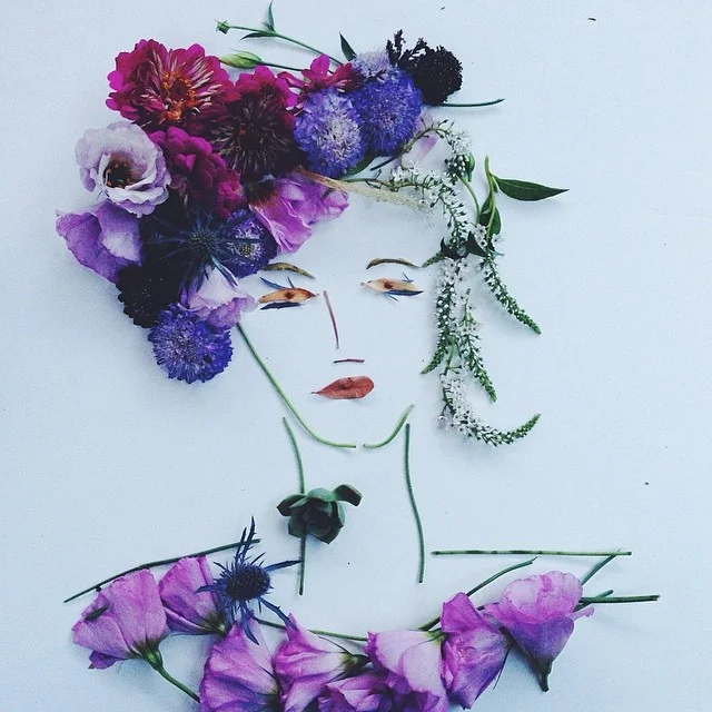 She wasn't thrilled that the party's theme was purple. Purple was not her color. #facethefoliage
