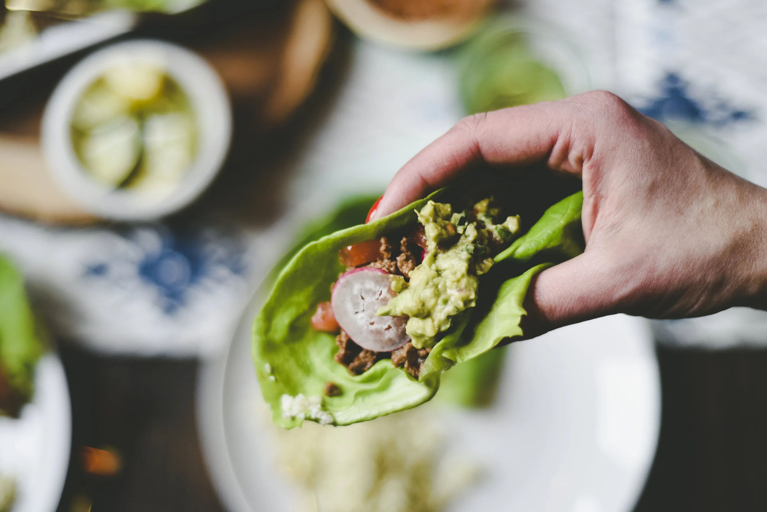 Once you have crushed the avocados throw on all ingredients and mix around...but not too much, chunky guac gets far better reviews then creamy guac...that is fact