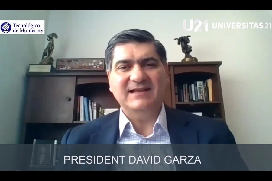 David Garza durante su participación en THE World Academic Summit.
