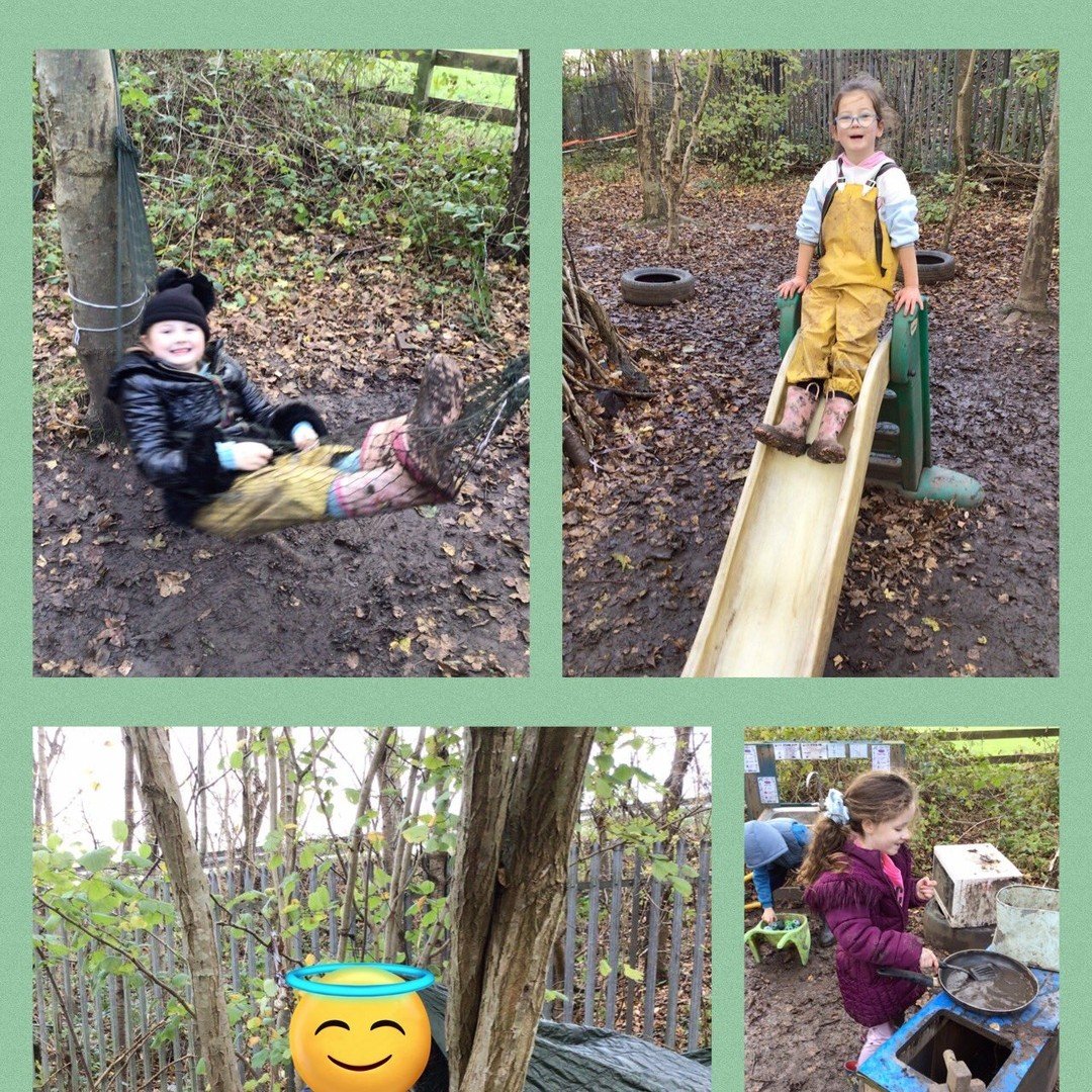 Year 1 enjoyed playing and getting muddy in Forest School