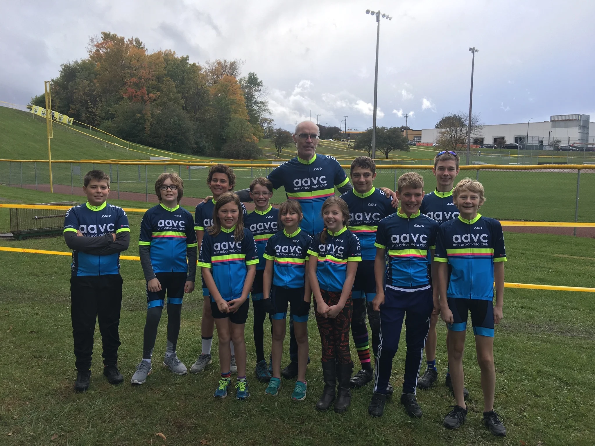 All smiles before the race… before the hail came. (Credit: Julie de Jong)