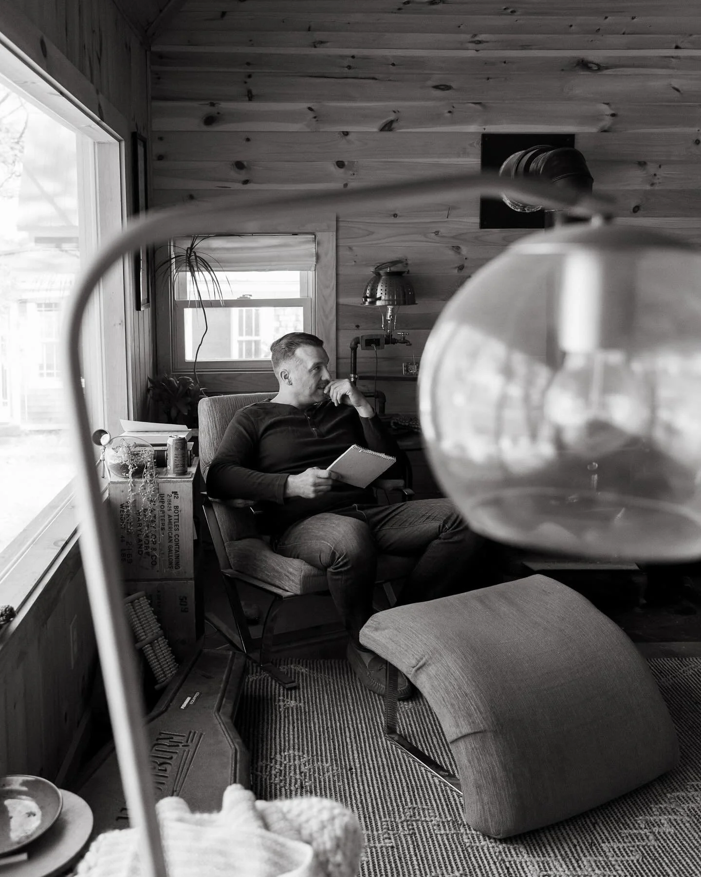 Hannah &amp; Gabe cozy at home before their babe arrives, March 2024.

These at-home everyday, documented sessions are filled with so much history.

The details that make up life at this very moment are their own time capsule &mdash; piles of books, 