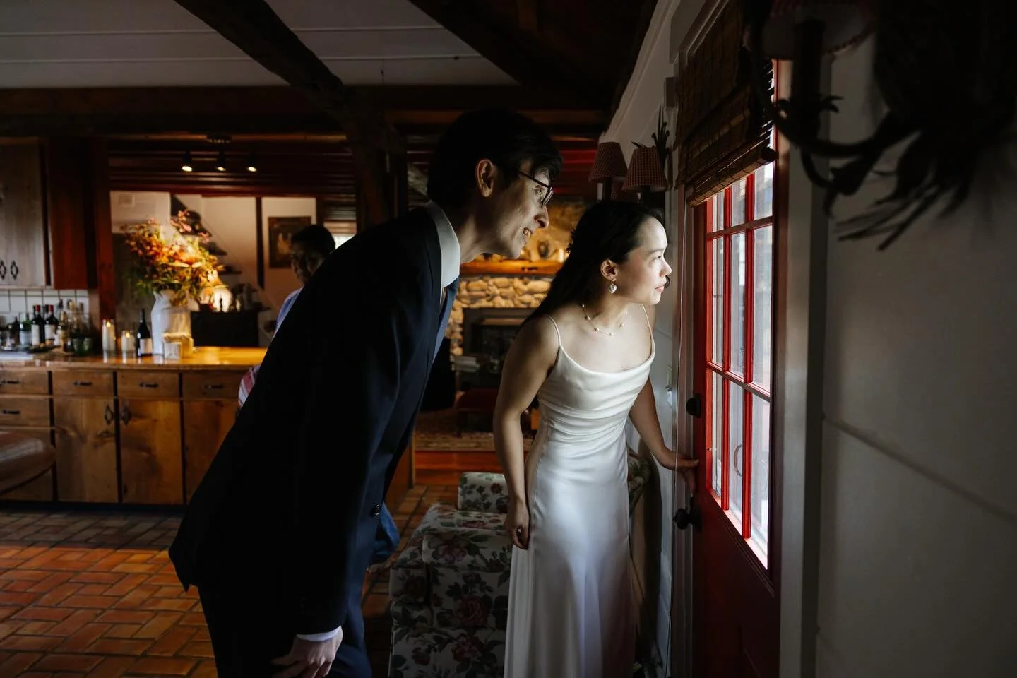 Chris &amp; Sarah just before their backyard ceremony in June.

Anticipation in all of the sweet in-betweens ✨
