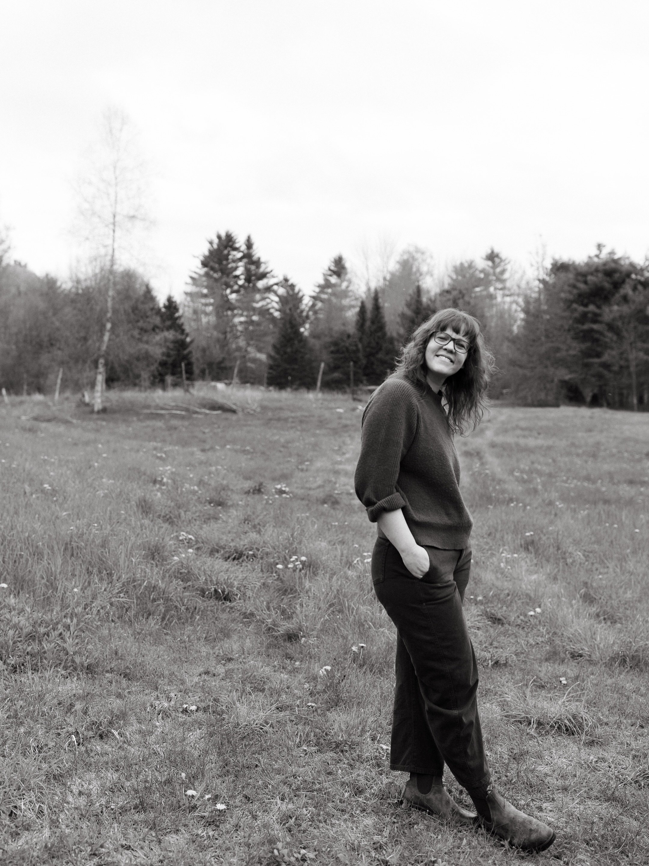 Postcard from May

I&rsquo;m wearing a soft ol sweater I found at a local thrift store. Embracing glasses in self portraits because I&rsquo;m now wearing them almost 100% of the time. First spring on the property! Soaking in this moment as the black 