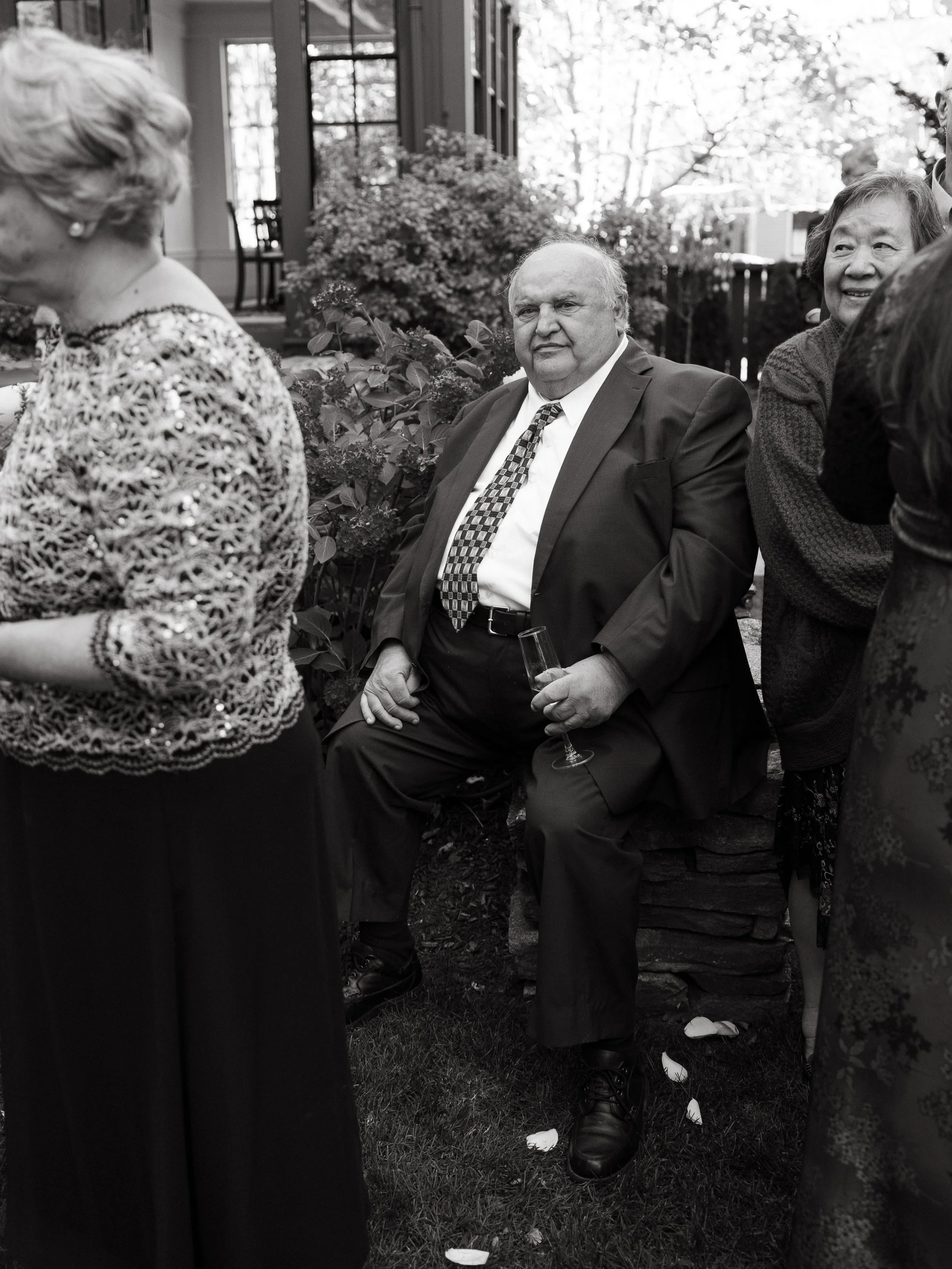 Family on Devon &amp; Dave&rsquo;s intimate wedding day in Portland, Maine last October.

From the first meeting, I ask questions to understand who my couples are inviting to their day so I can have a little foundation of the history and of everyone 