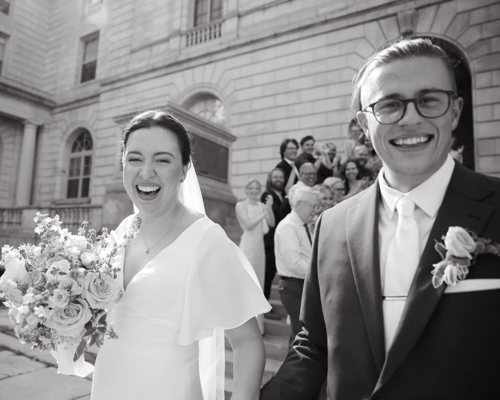 Stephanie &amp; Aiden last weekend with the people they love in a city they love.

It&rsquo;s such a joy to chat with couples a year+ before their wedding and then get to the day and see their vision come to life, put names to faces, and see them cel