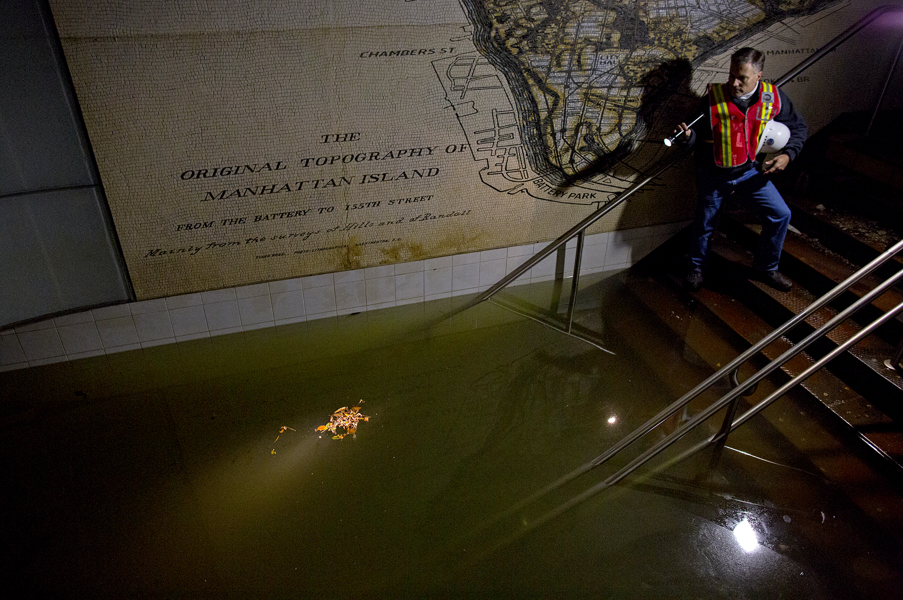  South Ferry station, Superstorm Sandy, 2012 