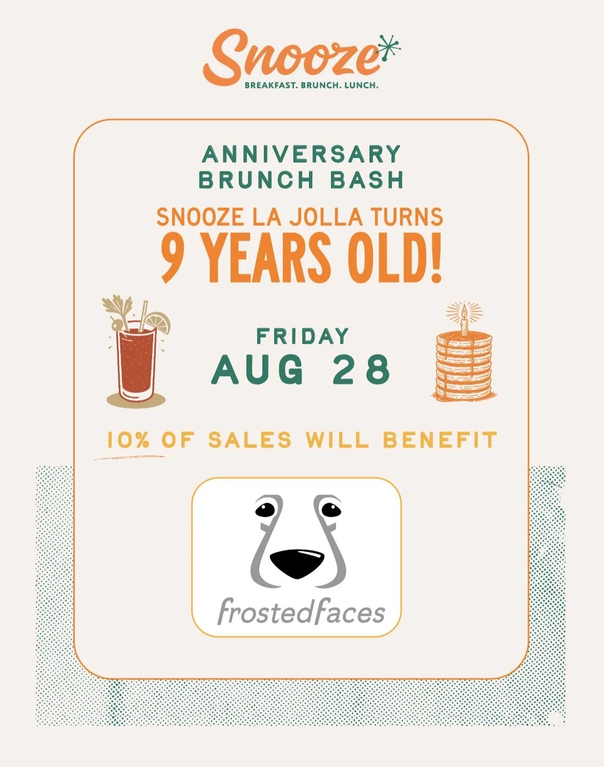 Frosted Faces at Snooze La Jolla