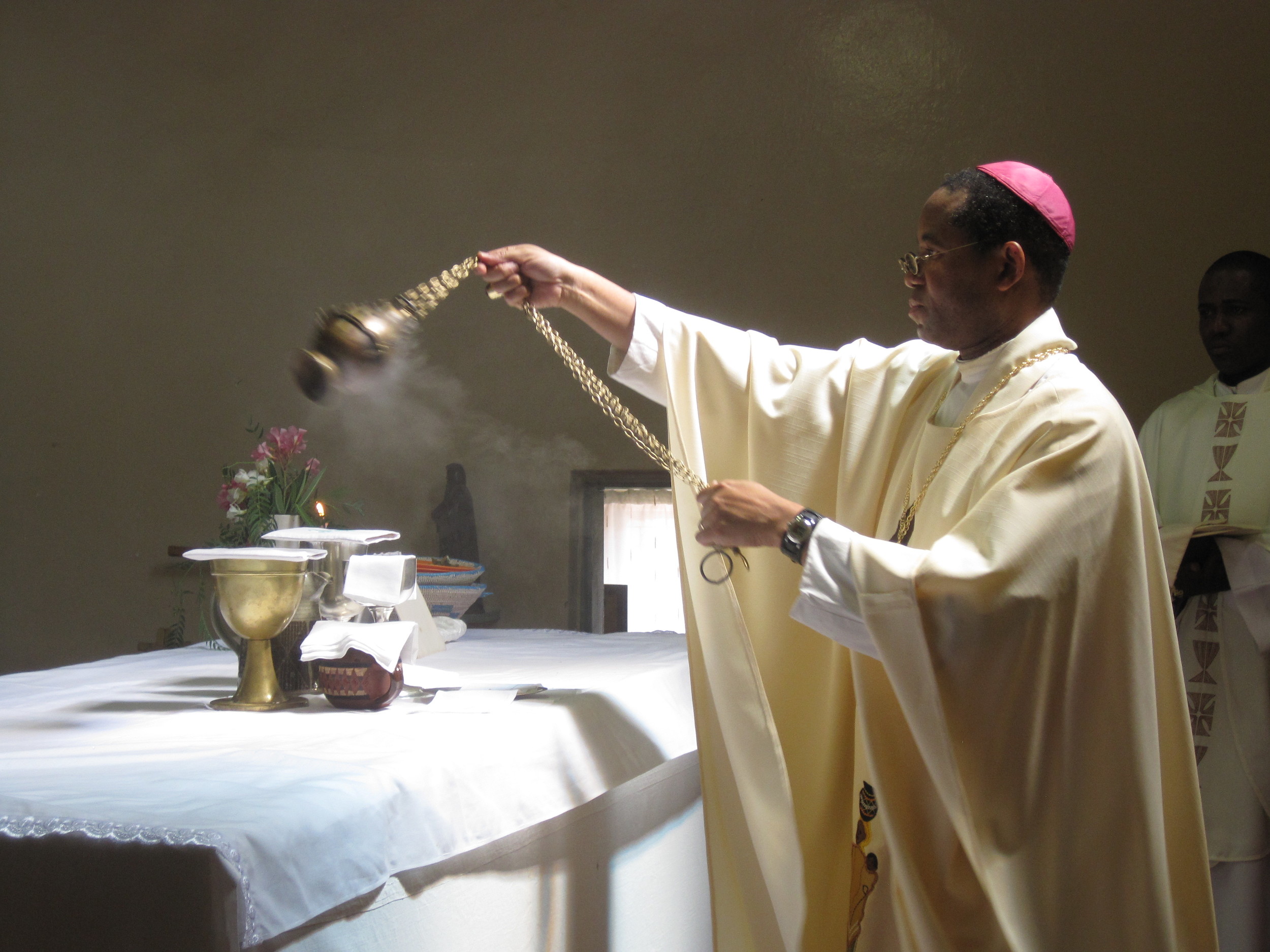  Bishop Trevor, censing the altar at St. Paul's, Molepolole