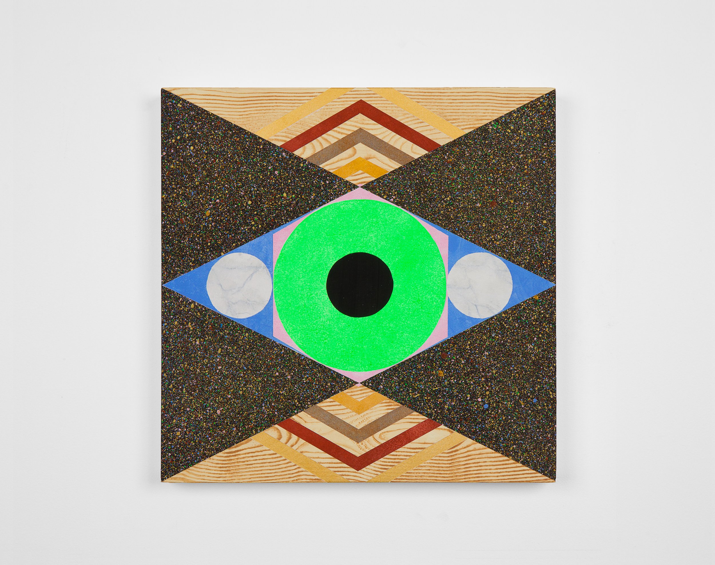 Retina Nebula, 2021  Flashe vinyl paint on canvas over panel  16 x 16