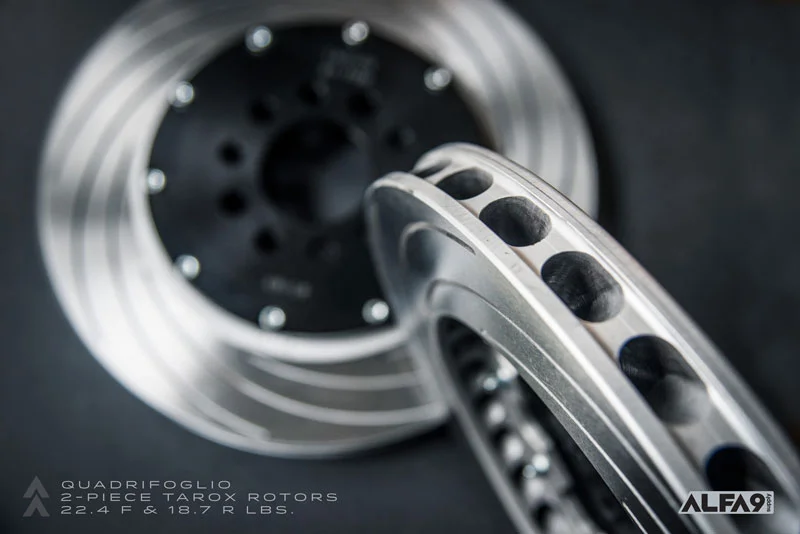 R1 Concepts Front Brake Rotors For 2017-2021 Alfa Romeo Giulia, 2018-2021 Alfa Romeo Stelvio| Drilled Slotted Disc Brake Rotors| Brakes And Rotors