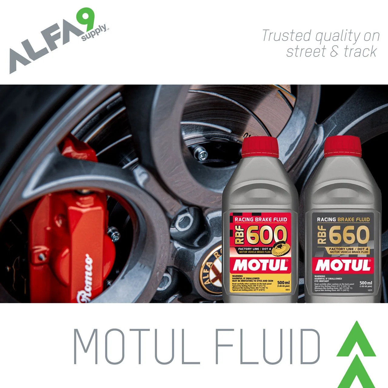 Motul RBF 600 and 660 for Alfa Giulia / Stelvio