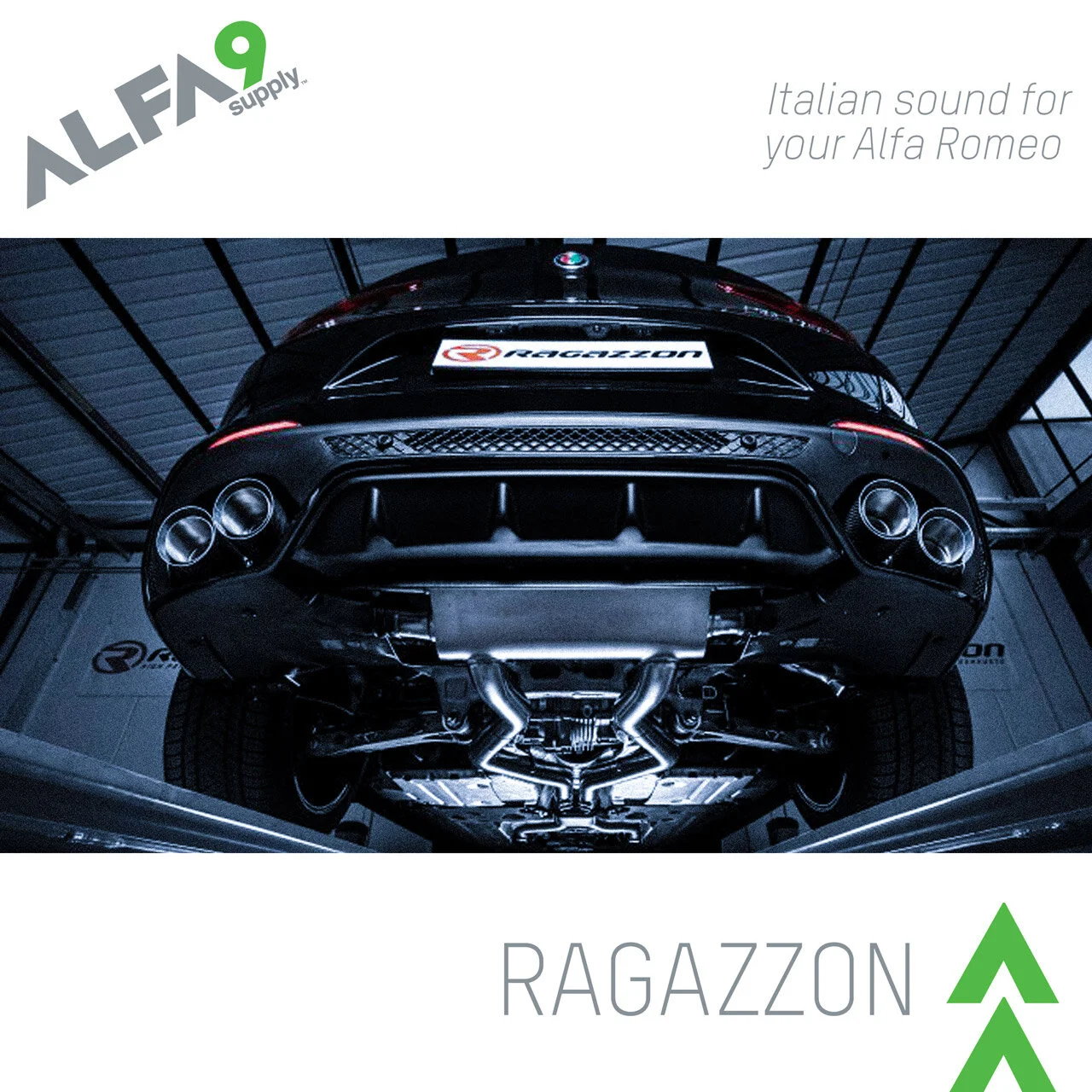 Stelvio Quadrifoglio Exhaust by Ragazzon