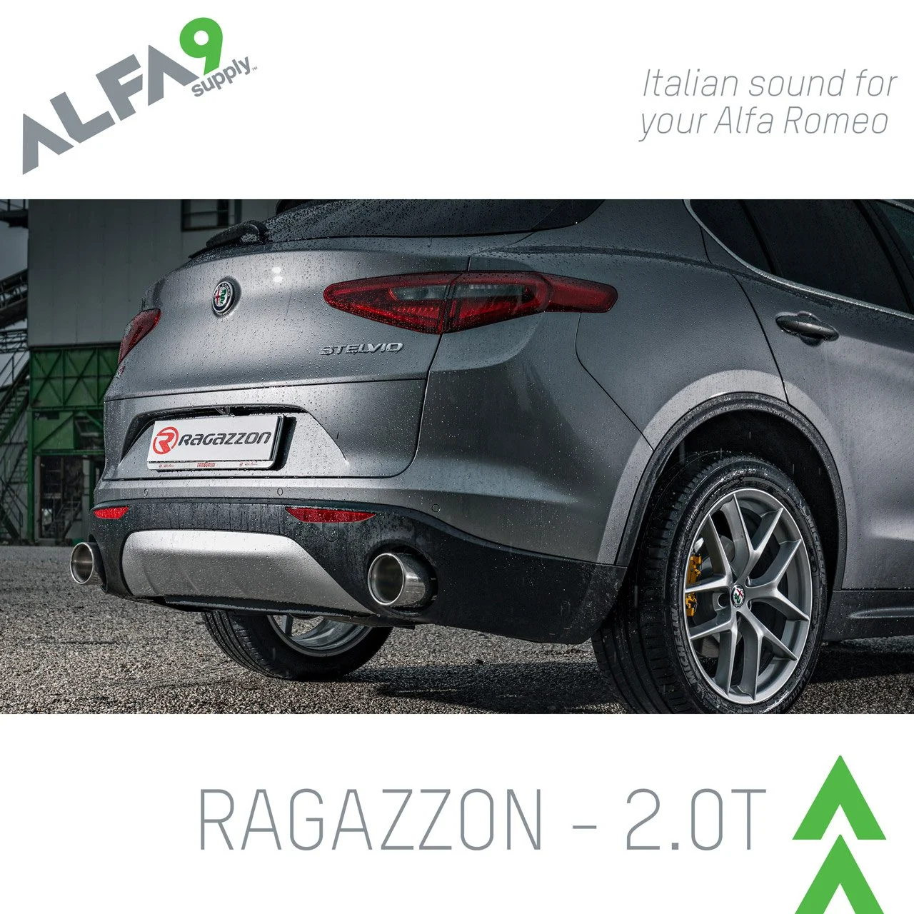 Stelvio 2.0t Exhaust by Ragazzon