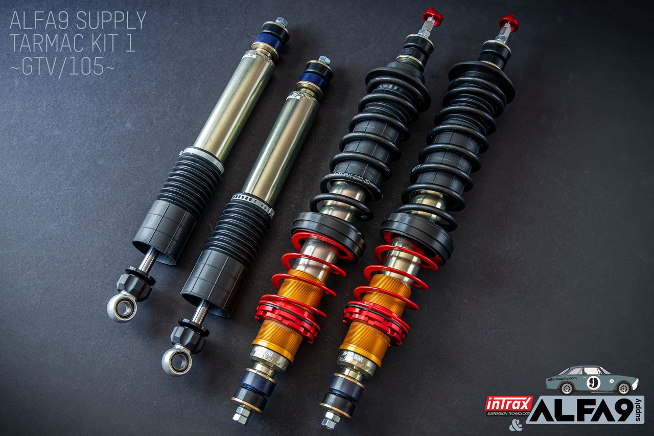 Intrax RSA Tarmac Kit 1 coilover set — alfa romeo GTV GTA suspension upgrade — sole USA Intrax importer Alfa9 Supply