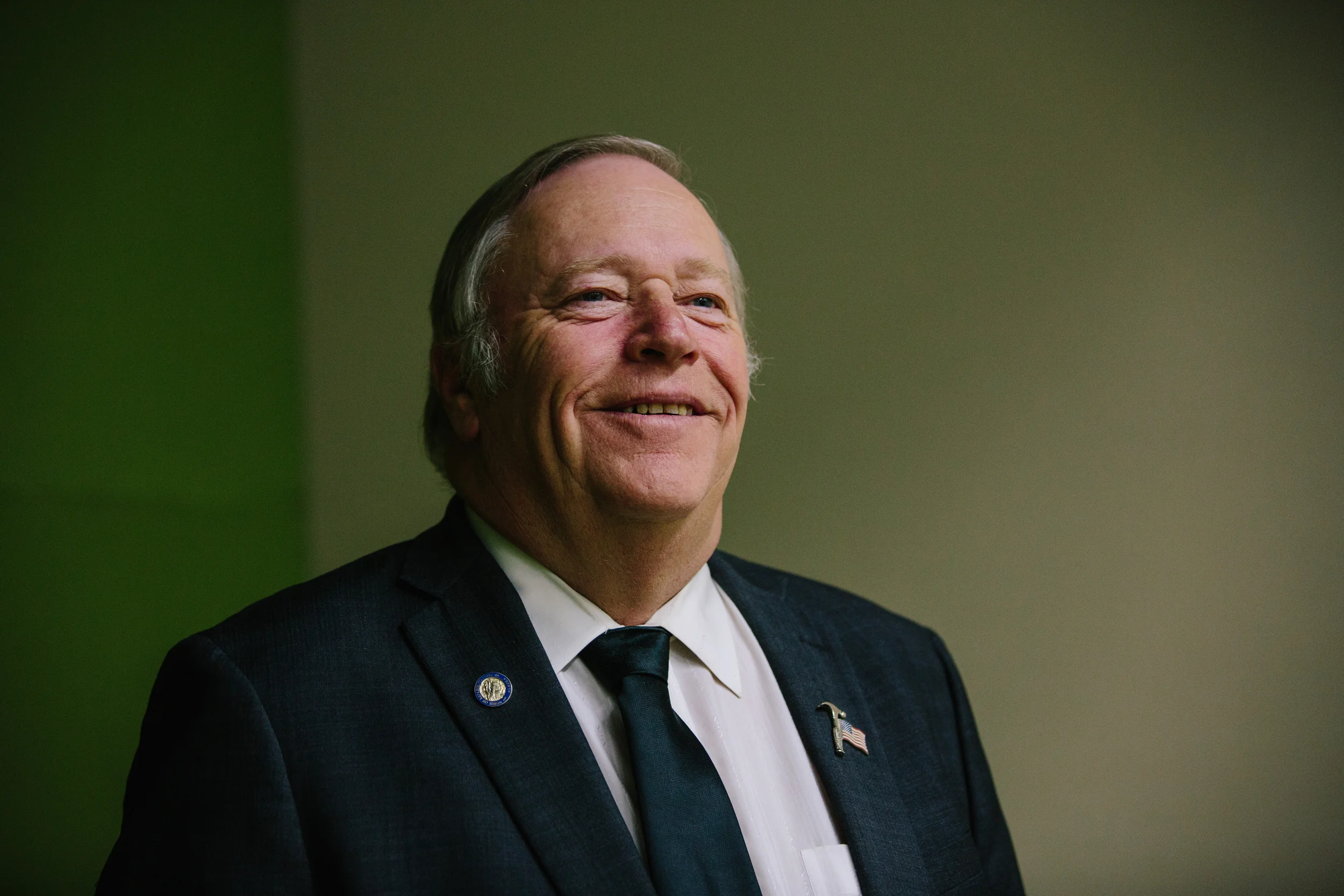 Alaska State Legislature House of Representatives Speaker Mike Chenault - R, of Nikiski, photographed at the Denaina Center in downtown Anchorage, Alaska on December 17, 2015.