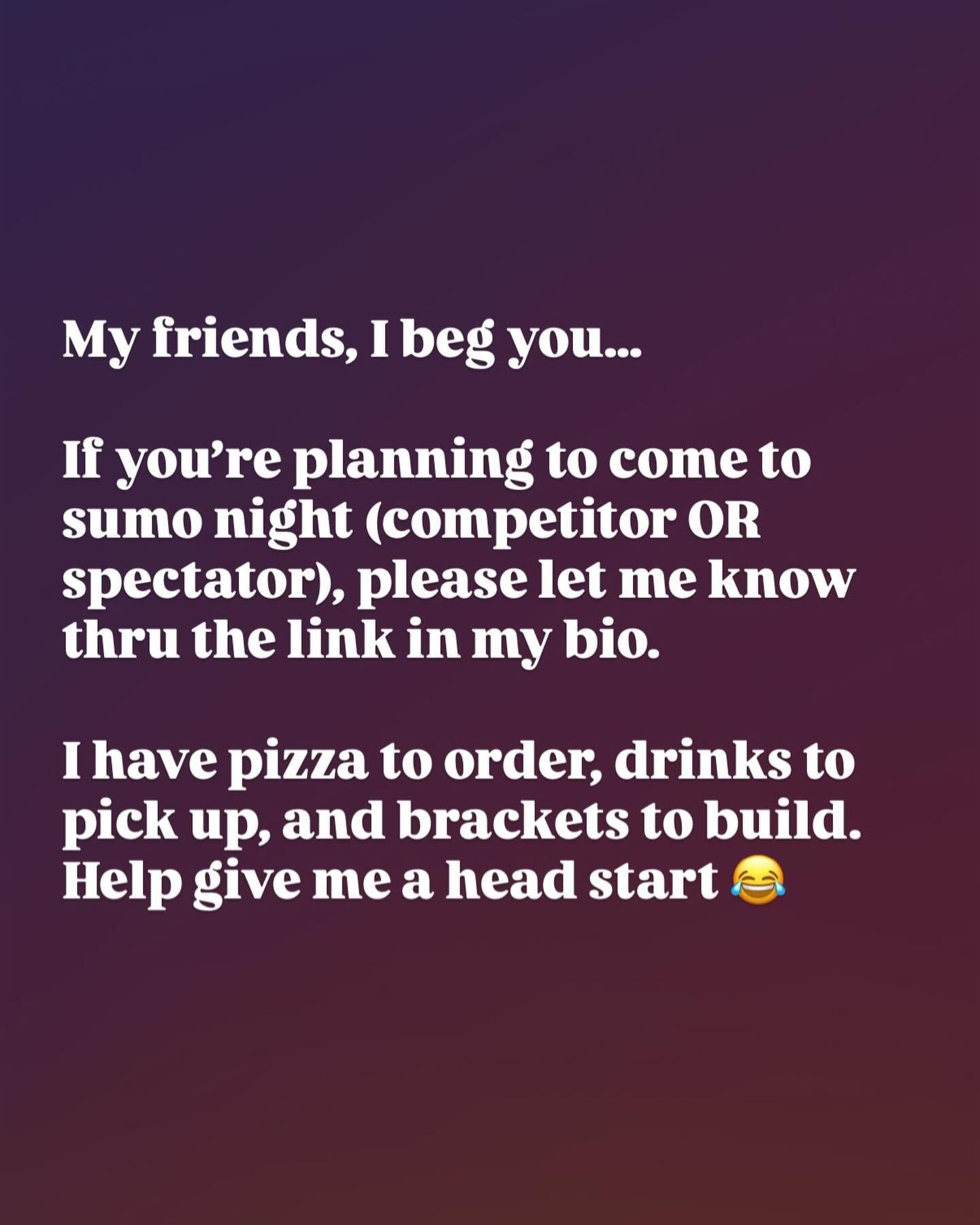 Don&rsquo;t wait 😂 

I know you&rsquo;re going to.

But please. Don&rsquo;t.