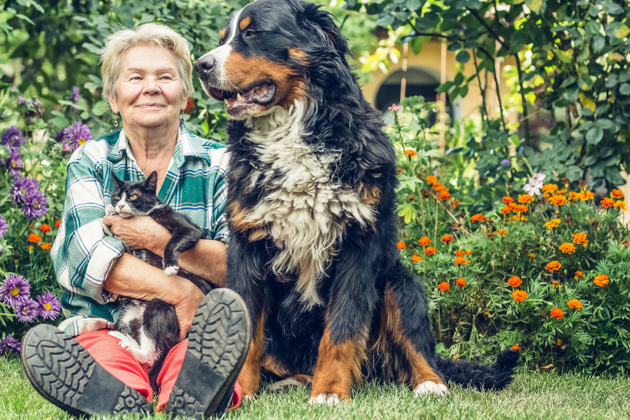 Lady with dog and cat.jpeg