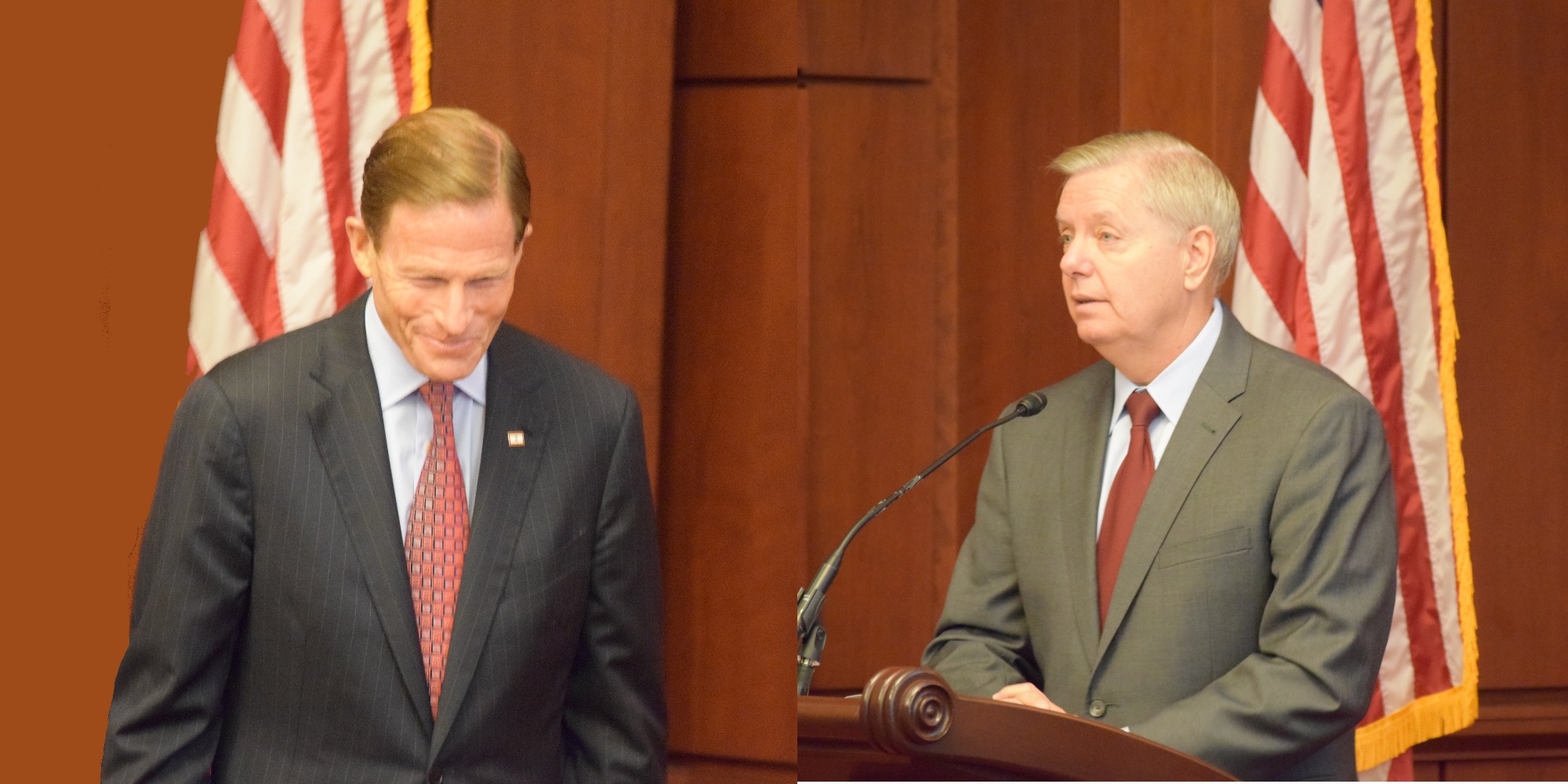  Senators Richard Blumenthal (Left) and Lindsay Graham (Right) Speak at FCHEA Policy Briefing