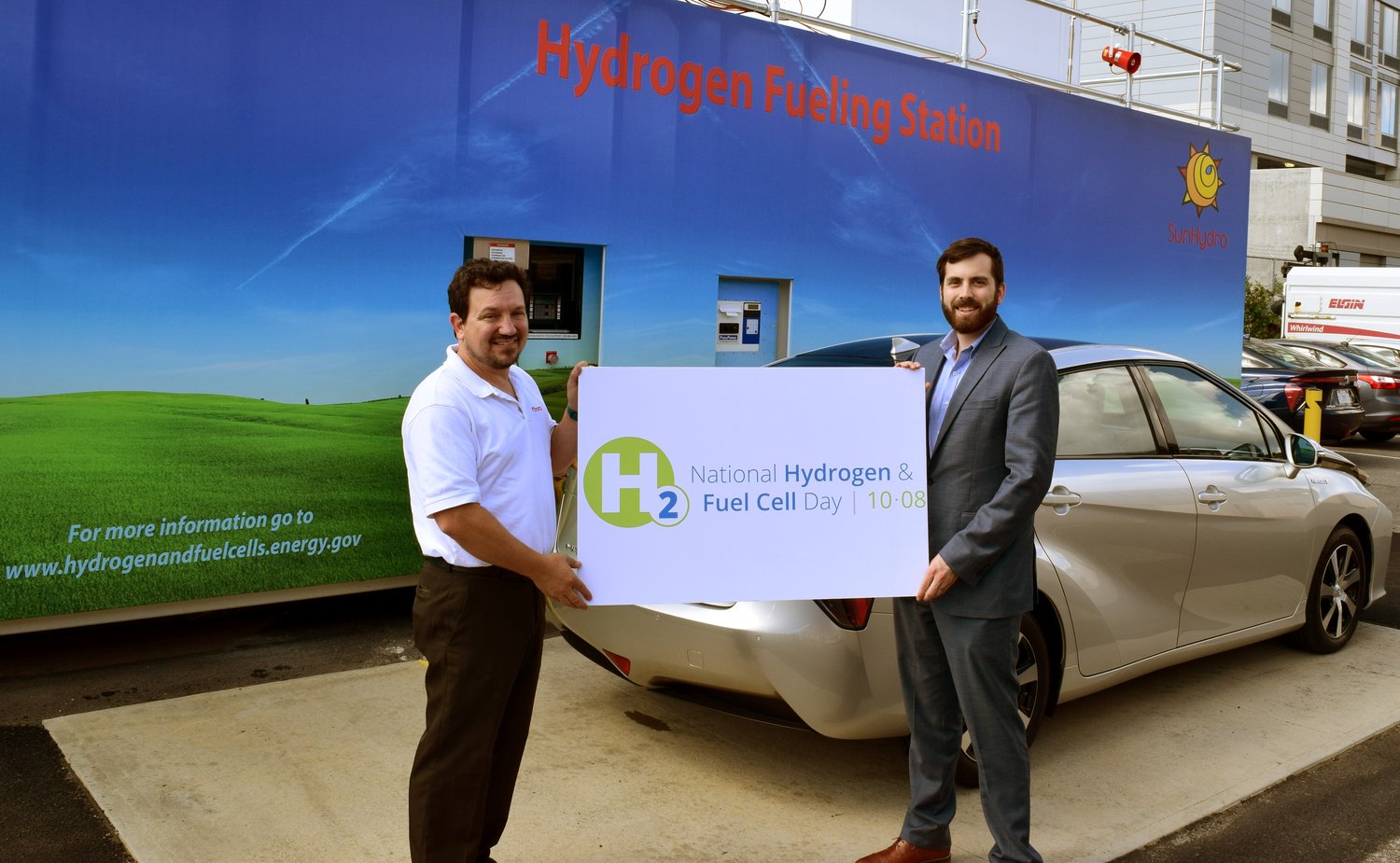 Demonstrative hydrogen fueling station in Washington, D.C. with the Toyota Mirai