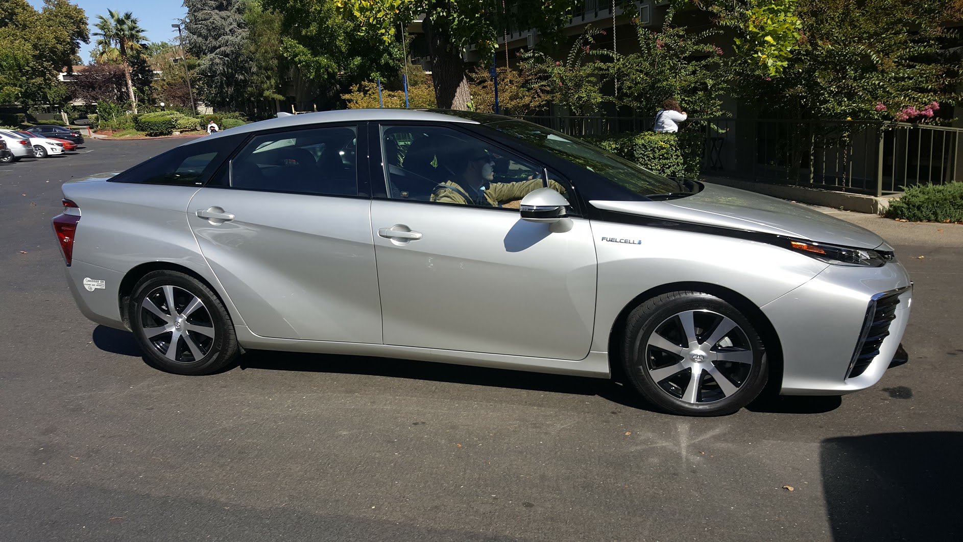 The 2016 Toyota Mirai used for the Ride and Drive at the SEJ Conference. 