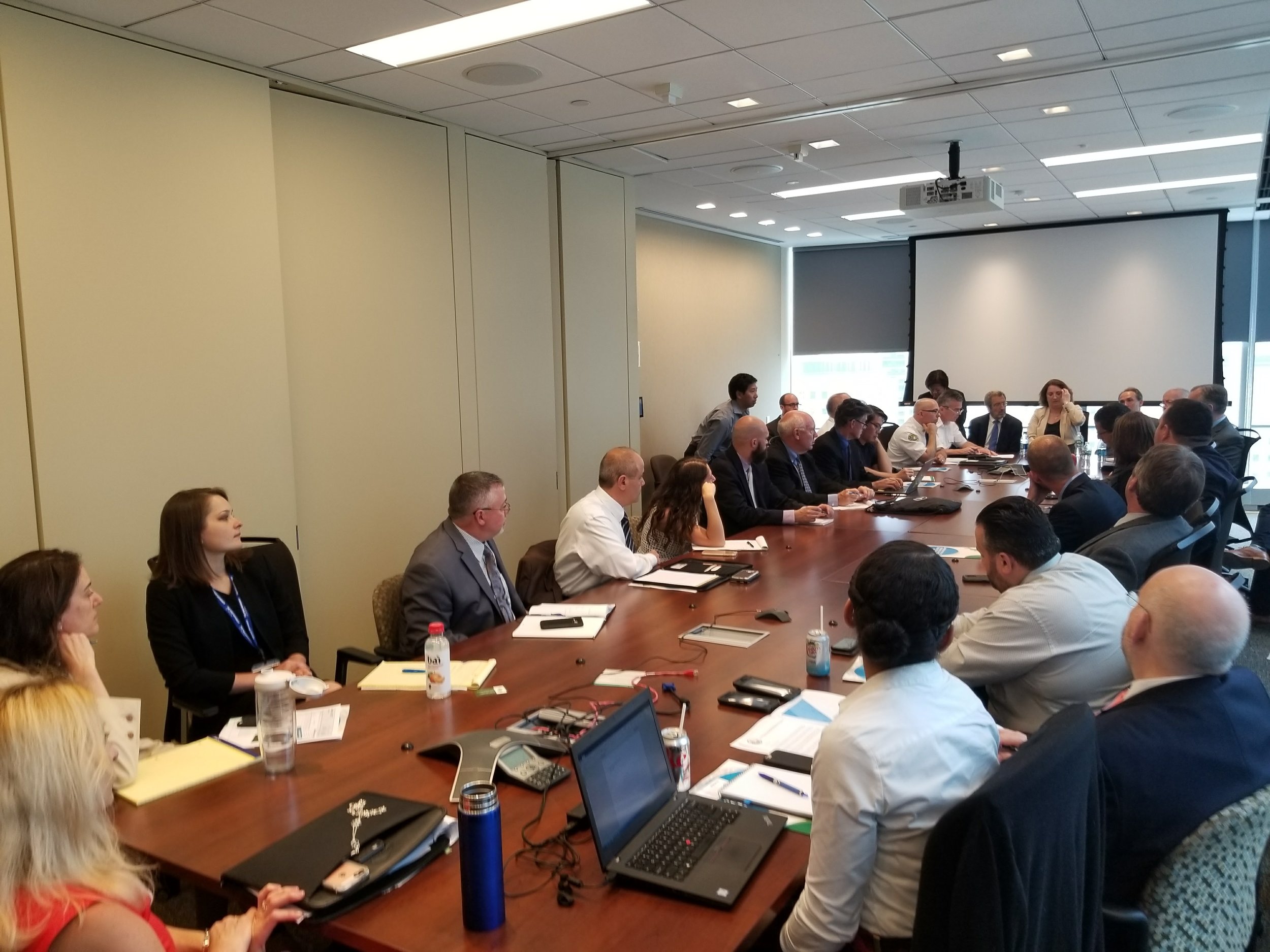 June 14: meeting with officials from the Port Authority of New York & New Jersey, and Mayor De Blasio's office in New York City.
