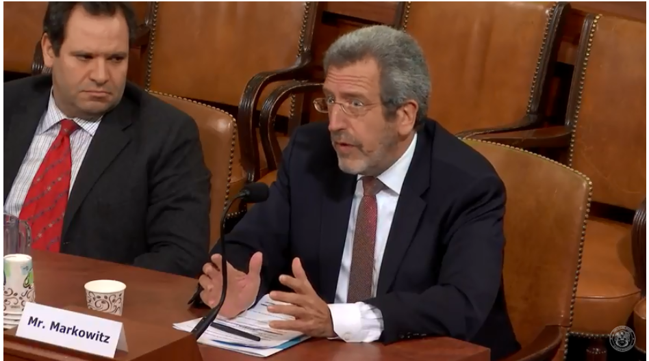 FCHEA President Morry Markowitz t estifies before the Subcommittee, March 14, 2018