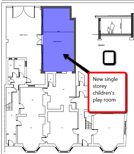 PLAN OF NEW EXTENSION