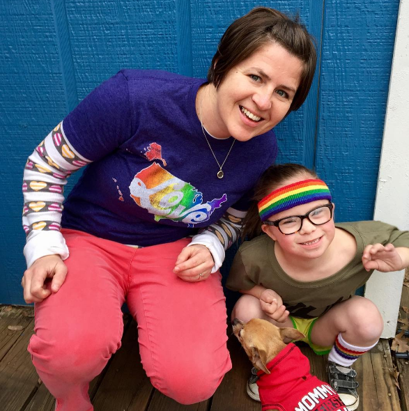 Rachel Smith, founder of Pride Socks and Ruby, the reason behind Ruby's Rainbow. 