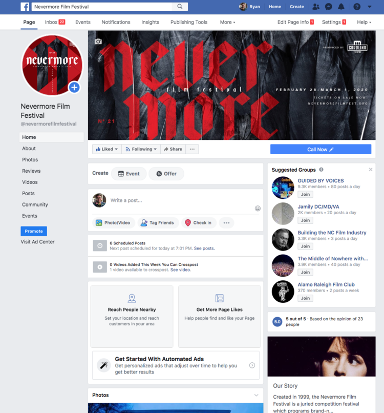 Nevermore Social Media Graphics