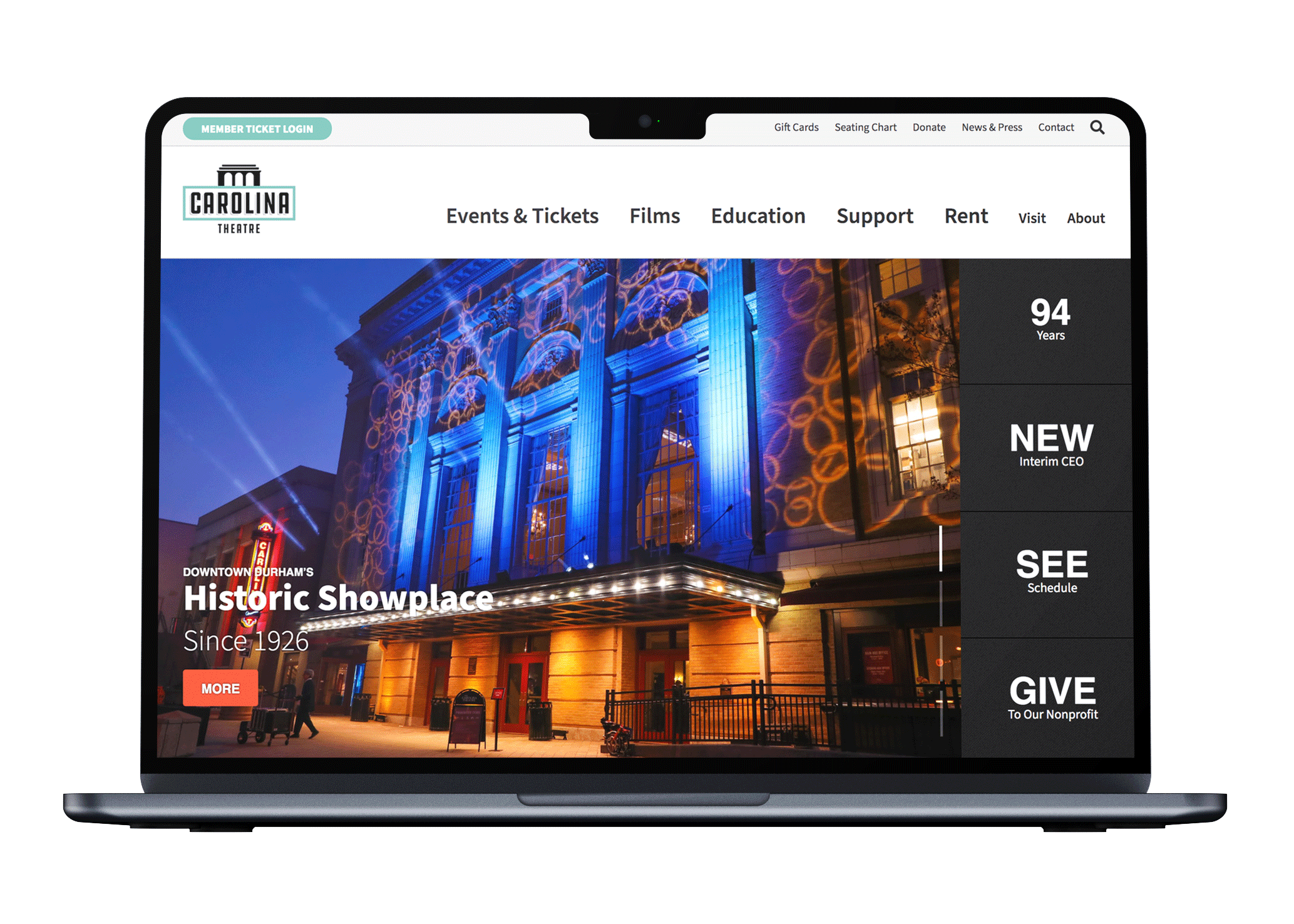 Carolina Theatre Website