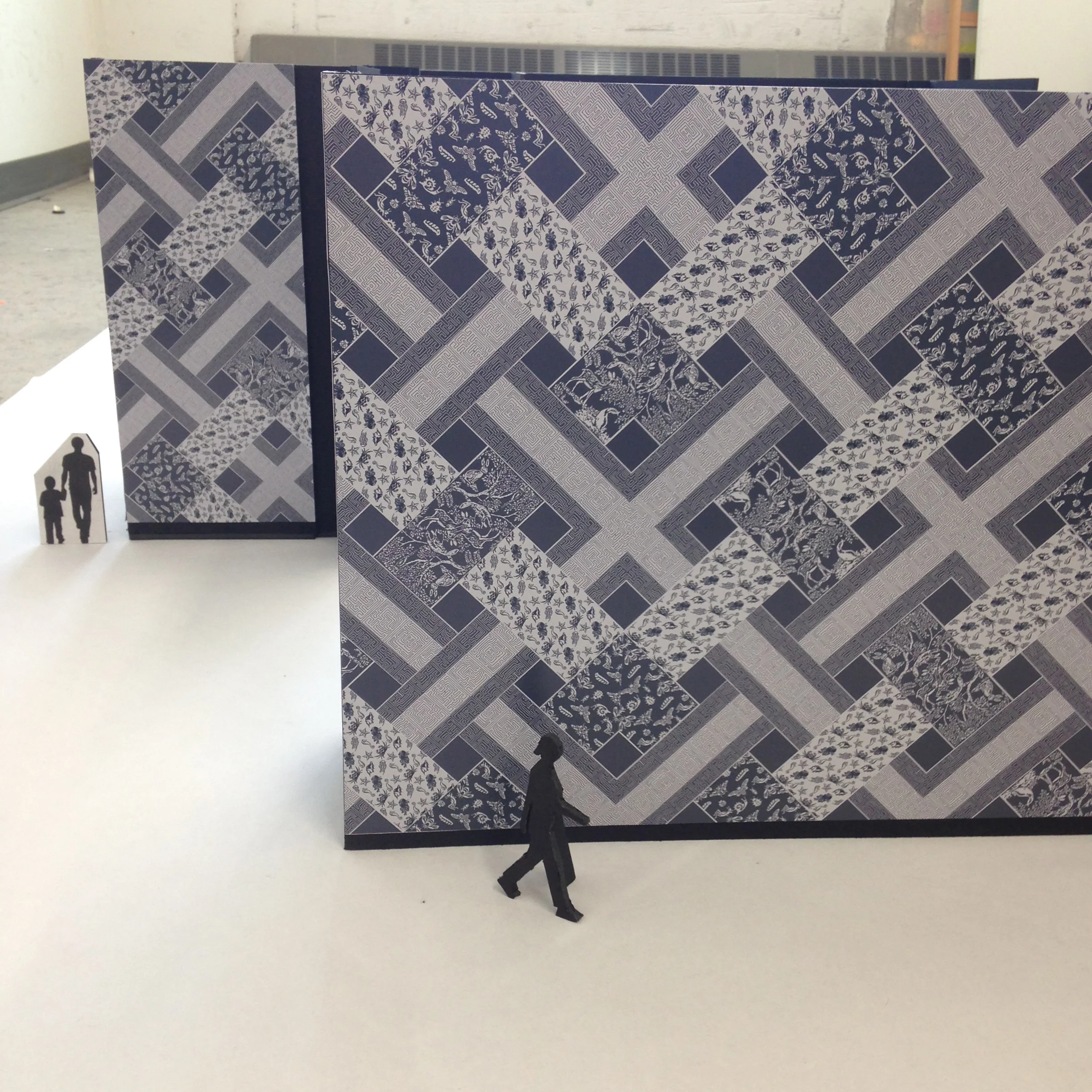 Maquette: exterior walls of school will have pattern design inlayed in concrete