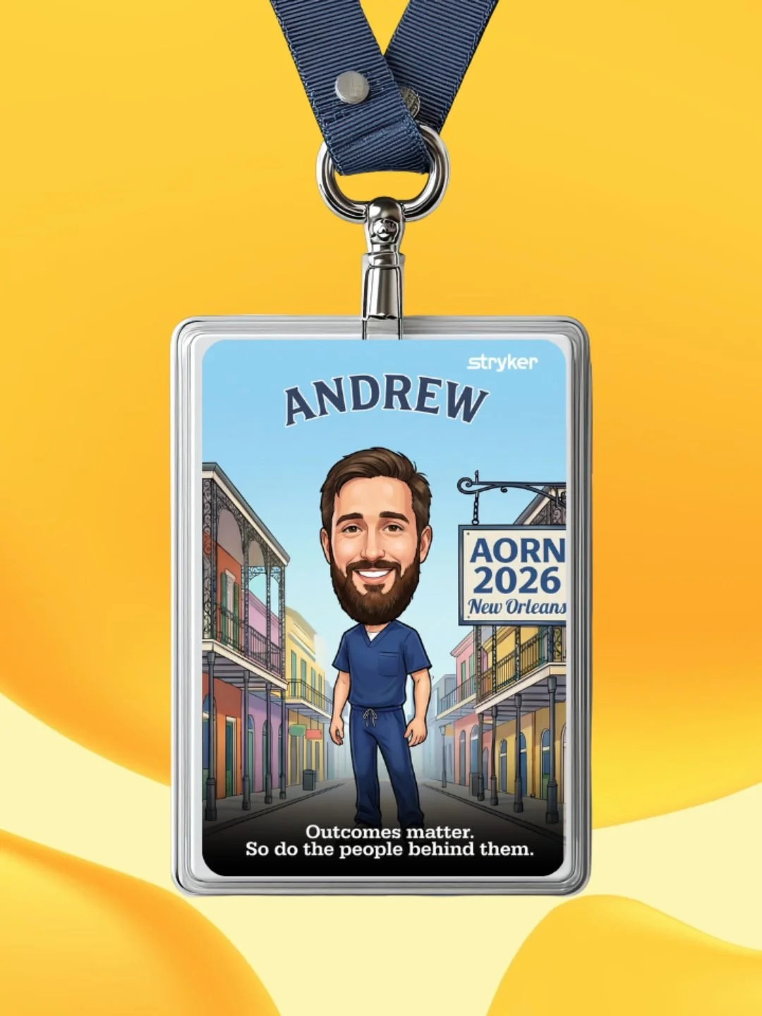 Customized for every single guest.
Printed on-site.
And actually worth keeping.
We turned badges into something people don&rsquo;t throw away&mdash;fully personalized caricatures, branded to the event, ready in minutes.
This isn&rsquo;t just a takeaw