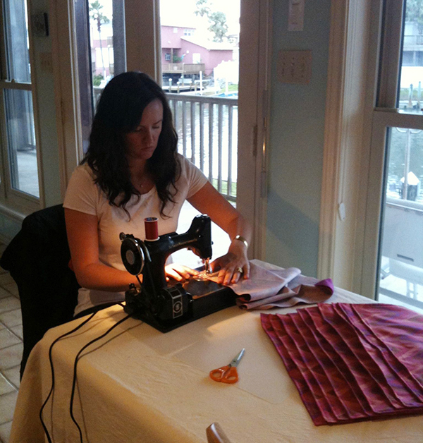 Concentrating extra hard on keeping my lines straight. . .