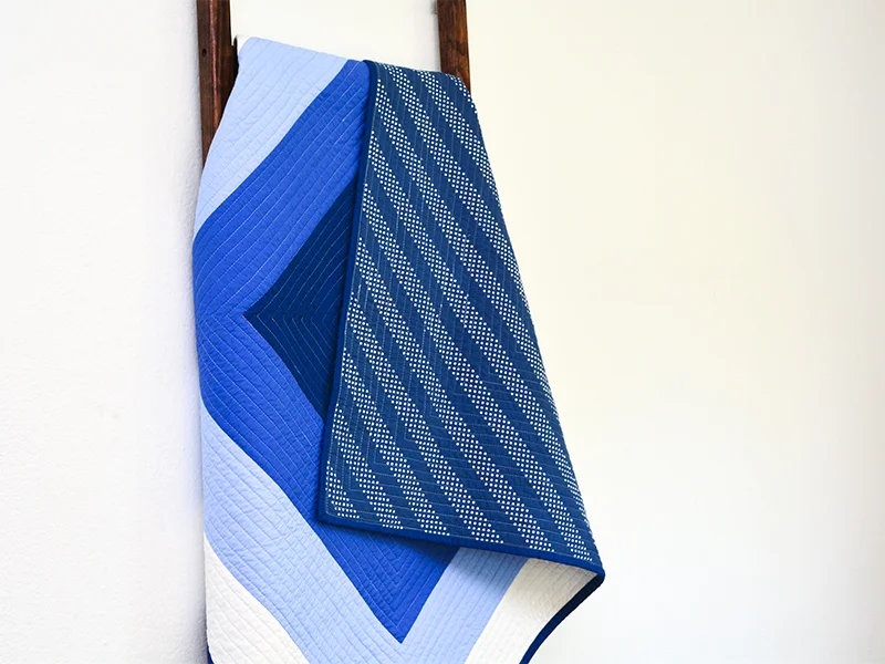 Navy+Squared+Quilt+Initial+K+Studio