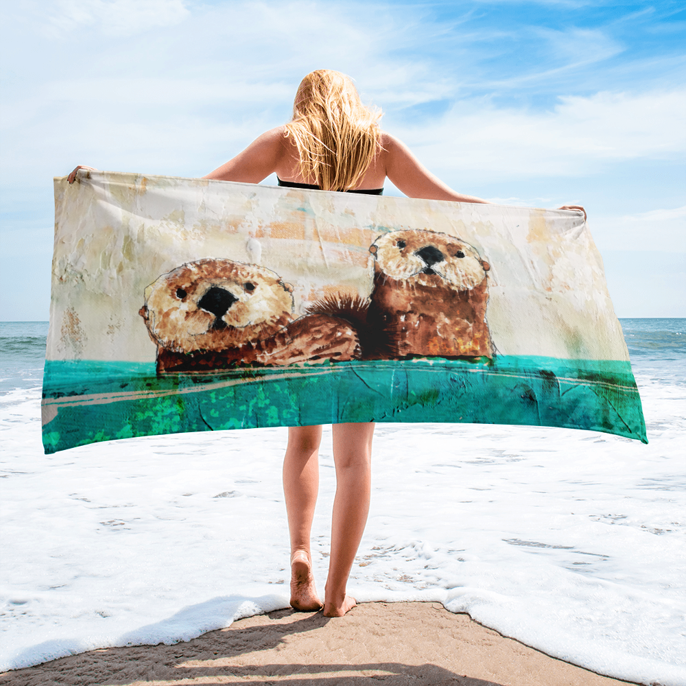 Sea-Otters-Towel_mockup_Beach_Beach_30x60_White.png