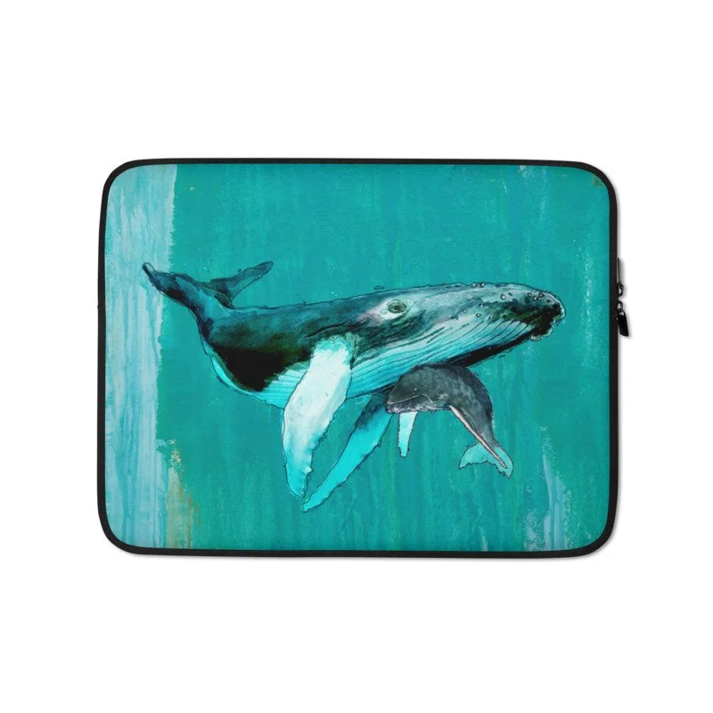Wildlife art tote bag featuring original ocean-inspired artwork