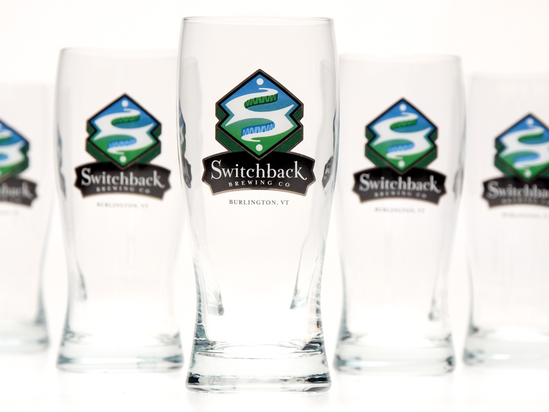 Switchback Brewing Company - A cool glass filled with cool beer. 😎 Y'all  need to check out Memento Glass for your funky glassware needs.