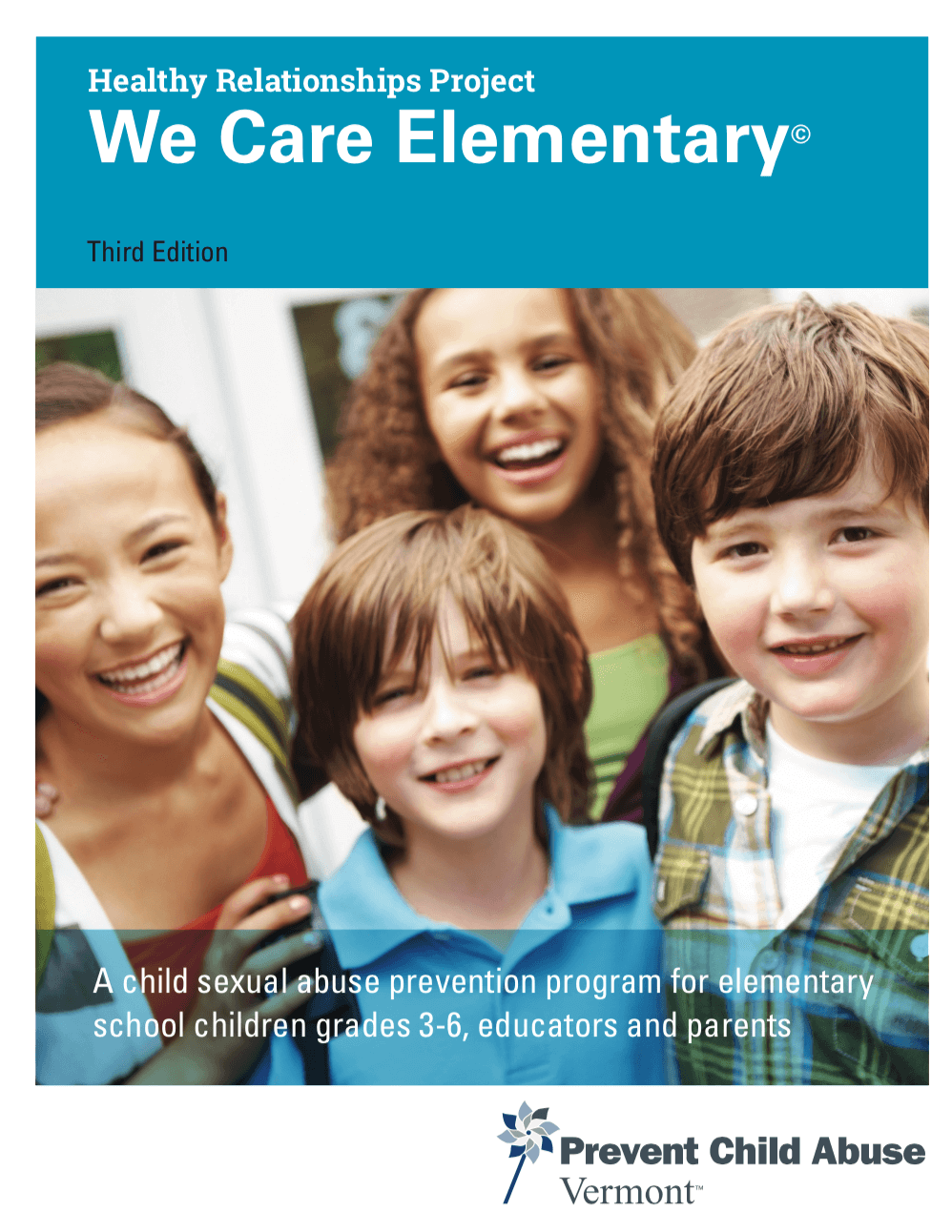 Prevent Child Abuse Vermont's Care for Kids curriculum cover design by Interrobang.